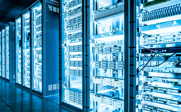 Data center servers illuminated